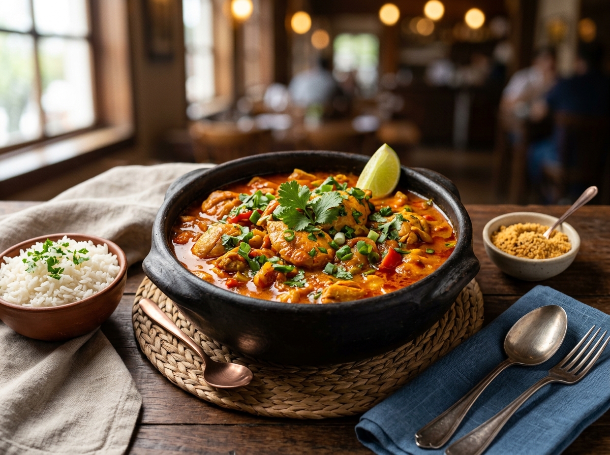 Moqueca de Frango Baiana - receita de Moqueca de Frango Baiana caseira pronta para servir