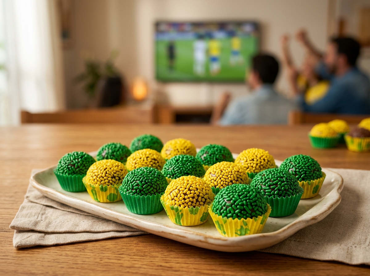 Brigadeiro Verde e Amarelo para Copa