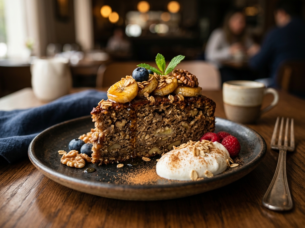 Bolo de Banana com Aveia sem Açúcar - receita de bolo de banana com aveia sem açúcar caseira pronta para servir