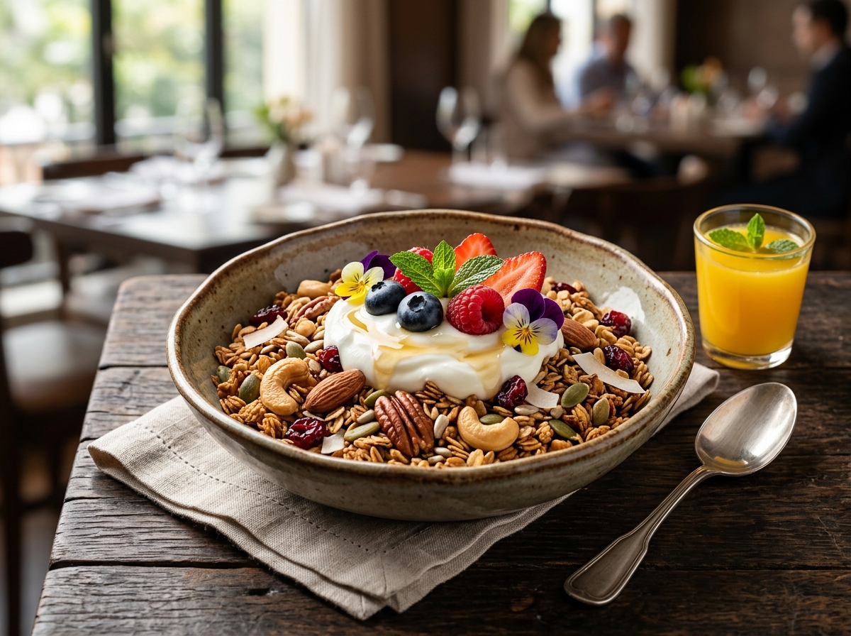 Granola Caseira sem Açúcar no Forno - receita de granola caseira sem açúcar no forno caseira pronta para servir