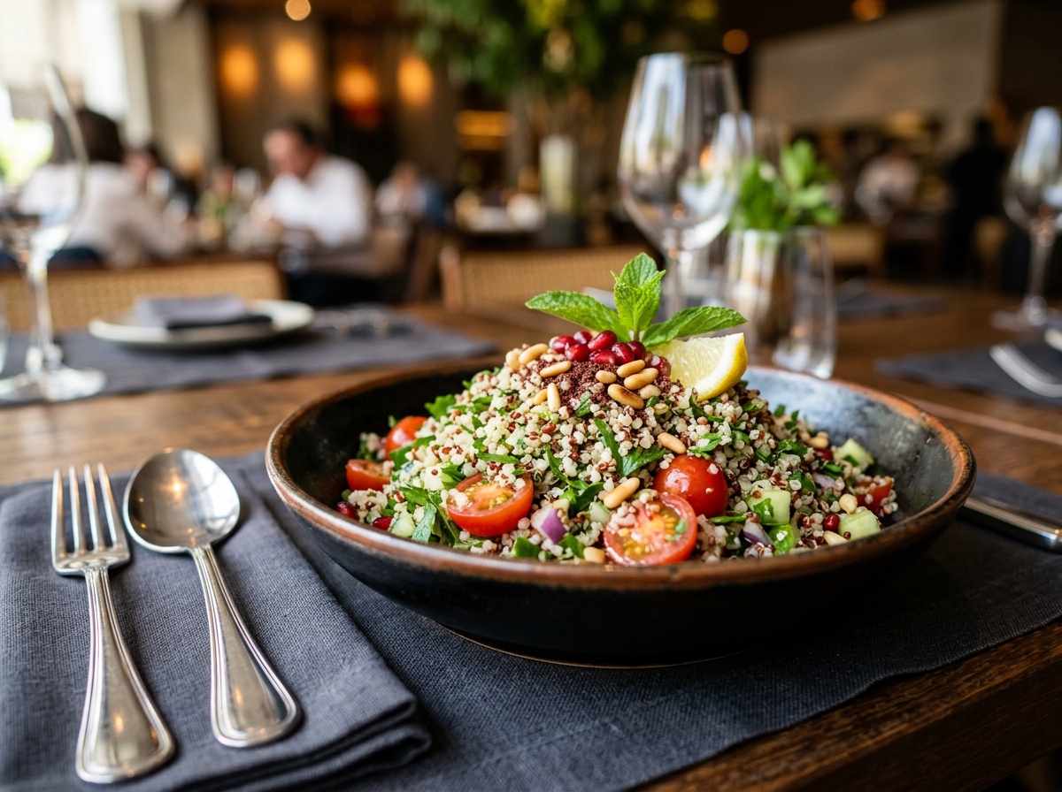 Tabule com Quinoa sem Glúten - receita de tabule com quinoa sem glúten caseira pronta para servir