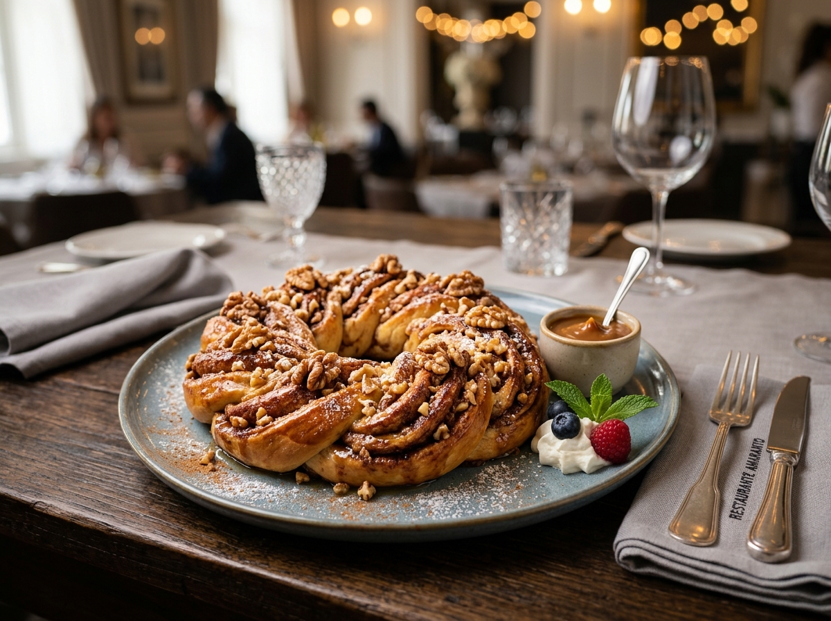 Rosca Húngara com Canela e Nozes - receita de Rosca Húngara com Canela e Nozes caseira pronta para servir