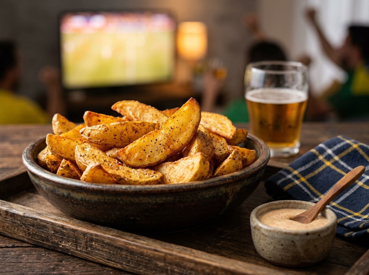 Batata Rústica na Airfryer para Jogo do Brasil