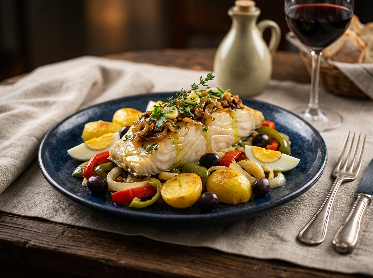 Bacalhau à Portuguesa - receita de Bacalhau à Portuguesa caseira pronta para servir