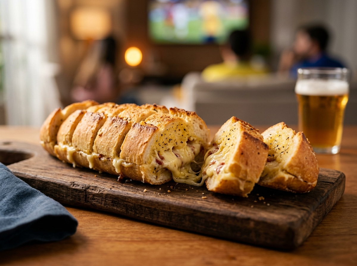 Pão de Alho Recheado para Copa do Mundo